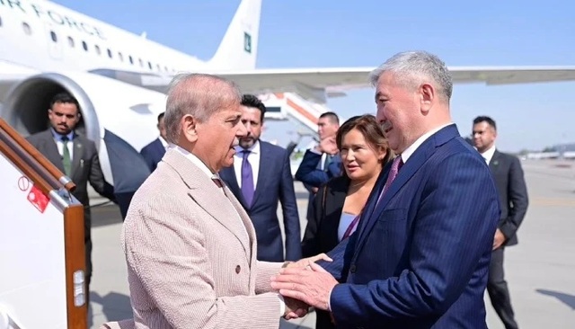 PM Shehbaz lands in Bishkek
